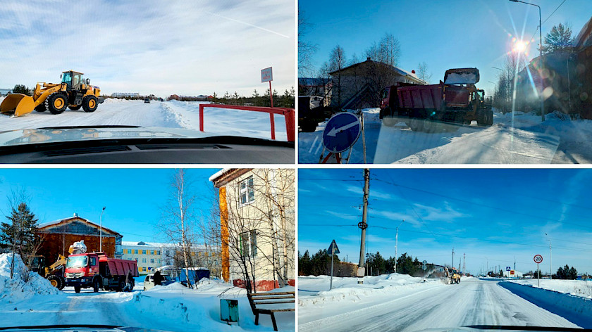 Порядка 30 тысяч  кубометров снега вывезли с улиц Муравленко  за неделю