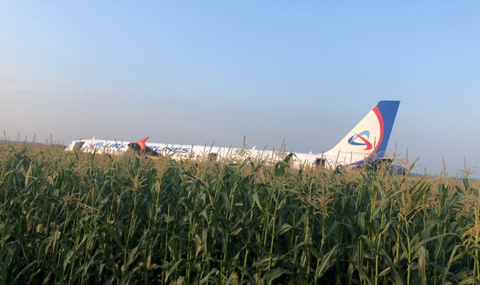 Больше двух десятков человек госпитализированы после аварийной посадки самолета в кукурузном поле