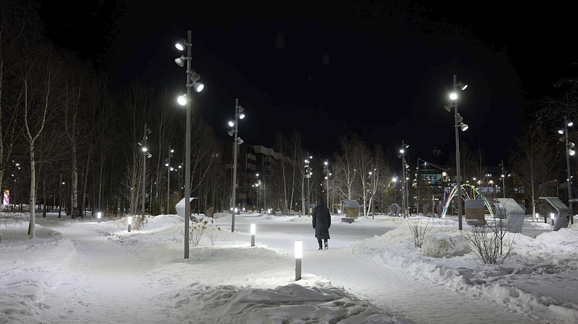 Нижневартовские активисты оригинально утеплили на зиму молодые саженцы в новом сквере