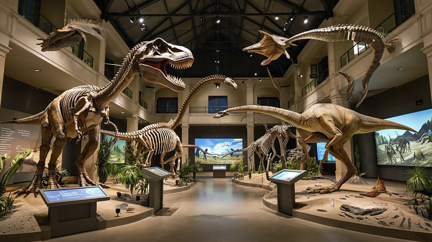 В музее Шемановского открылась выставка про динозавров