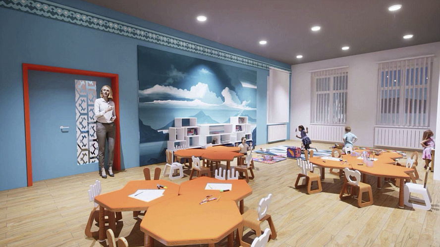 Фото: дизайн-макет детского сада в селе Самбург