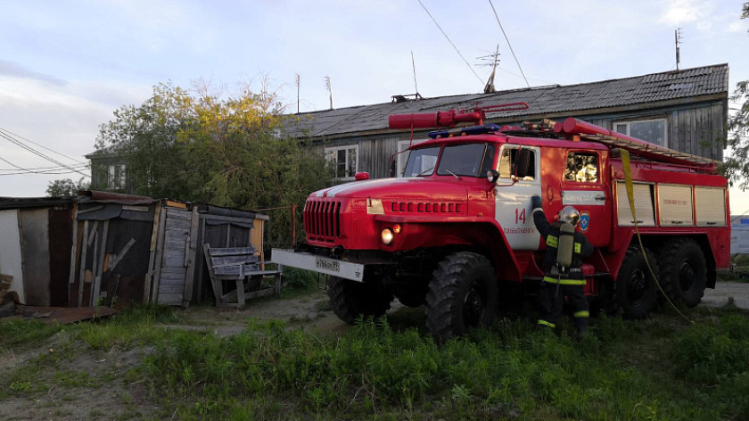 В Лабытнанги пожар в жилом доме едва не унёс человеческую жизнь