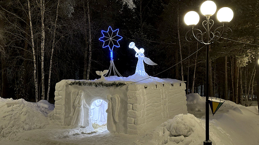 Лучший рождественский вертеп на Ямале построили в Тазовском