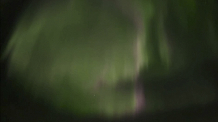 Северное сияние озарило небо над Салехардом