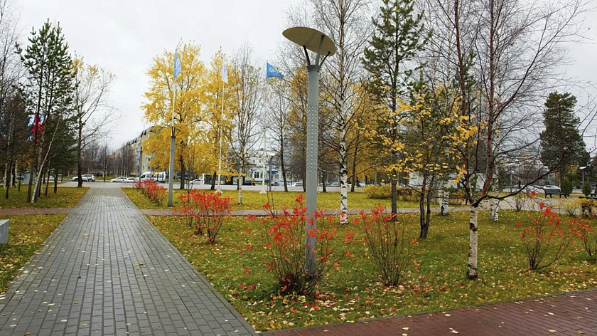 В тюменском селе открыли сквер со скейт-парком и игровыми площадками