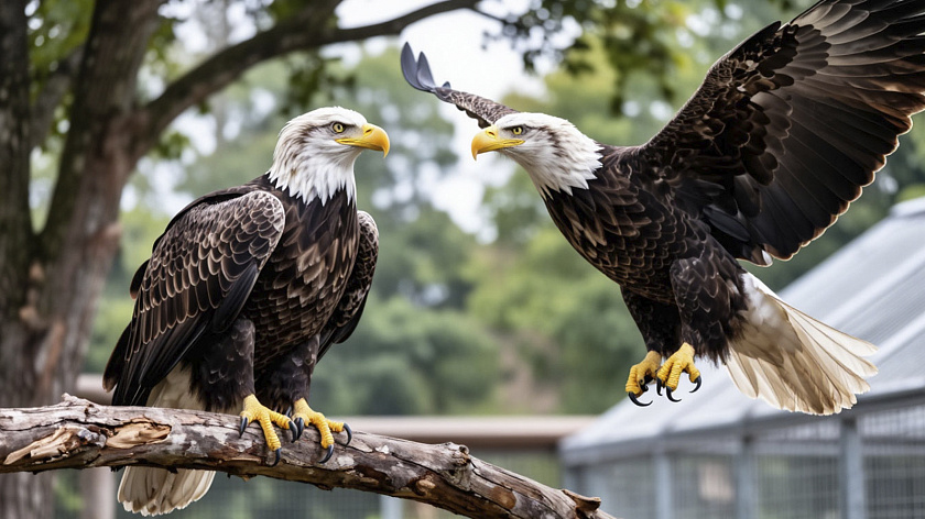 Екатеринбургский зоопарк пополнился краснокнижными орланами 