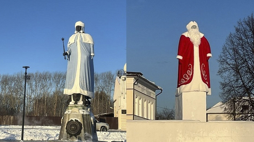 Мэр Ирбита извинился за новогодние наряды на памятниках