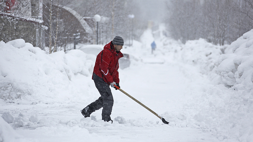 На Москву обрушился мощный снегопад