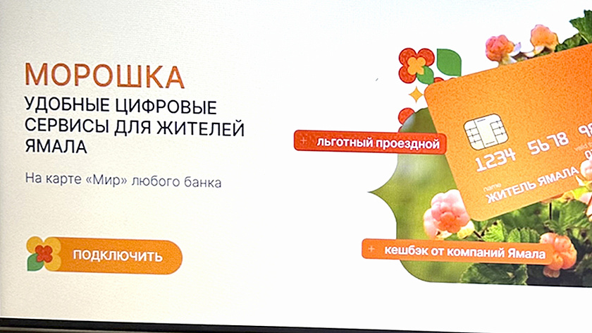 На Ямале 350 тысяч северян пользуются картой «Морошка»