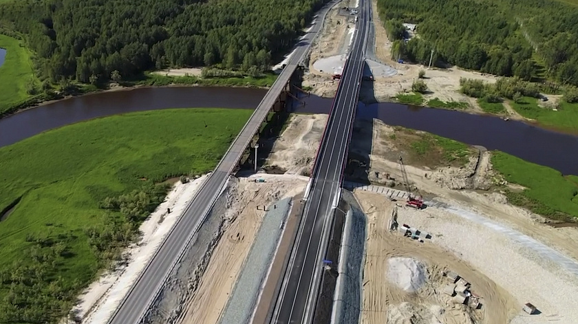 На трассе Сургут – Нижневартовск открыт новый мост через реку Ватинский Ёган