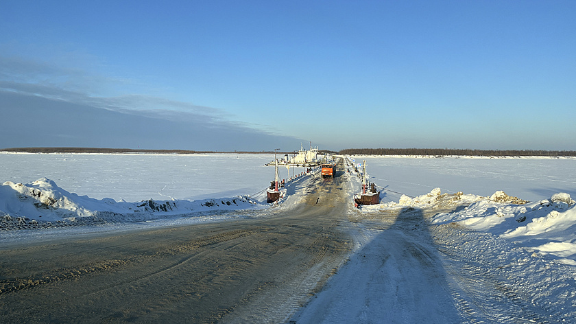 Грузоподъёмность повышена на ледовой переправе Салехард – Лабытнанги