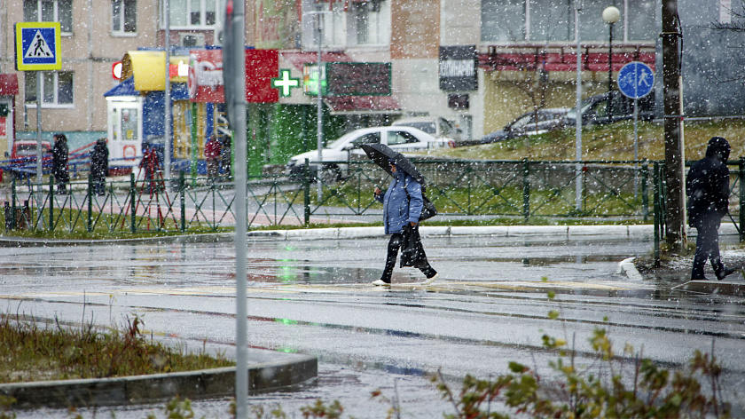 В Красноярске обещают снег с дождем на все выходные