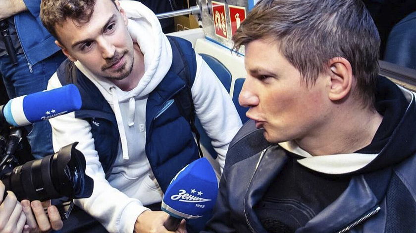 Аршавин назвал «лучшим» брендированный поезд в честь юбилея «Зенита»