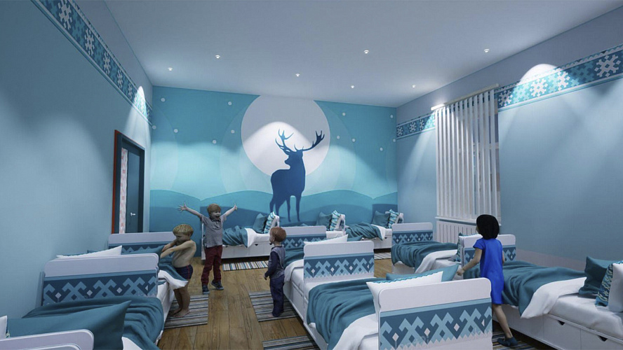 Фото: дизайн-макет детского сада в селе Самбург