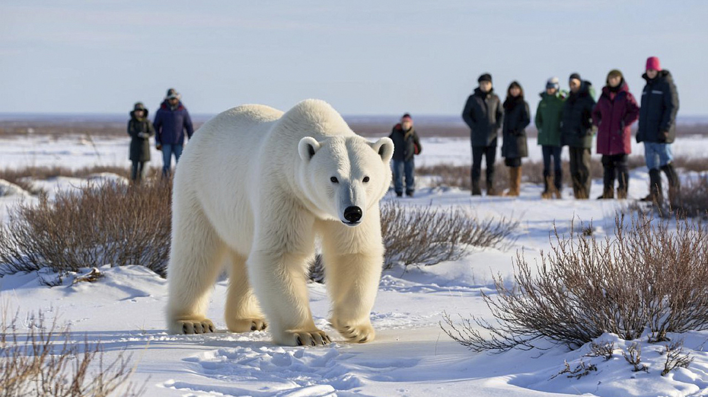 Как безопасно наблюдать за белым медведем: рассказал ученый нацпарка «Русская Арктика»