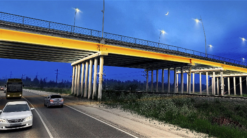 В Ноябрьске путепровод получит архитектурную подсветку